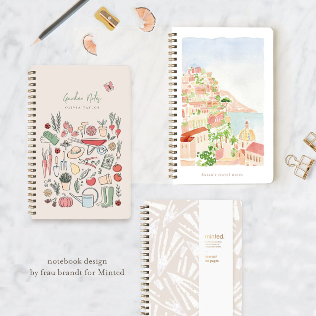Design für Notizbücher für Minted , design for journals at Minted
