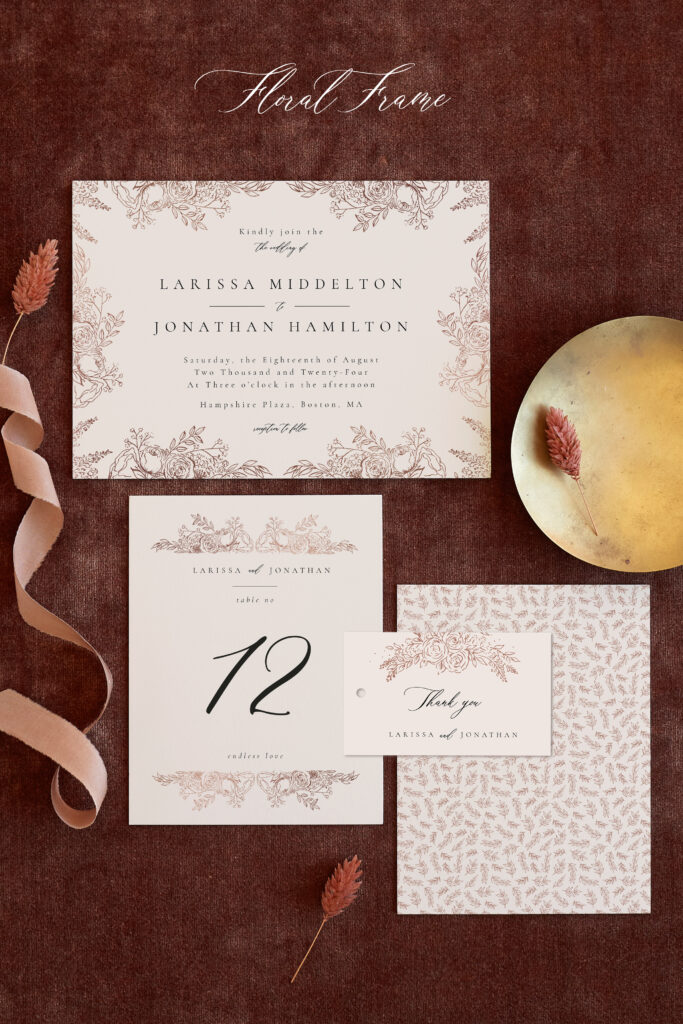 Hochzeitseinladung für Minted, wedding suite design for Minted